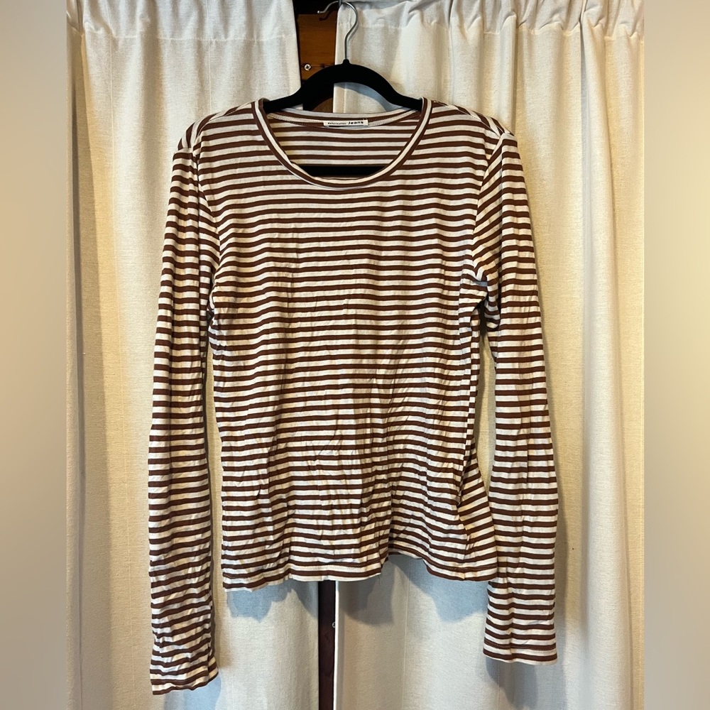 Organic cotton reformation striped long sleeve
